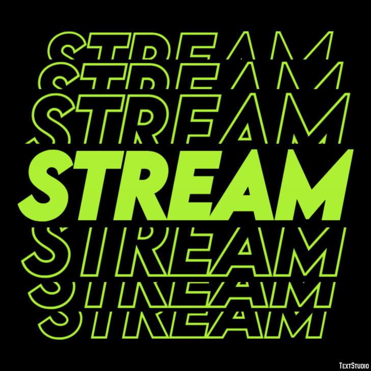 Stream Text Effect