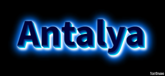 Antalya Текстовый эффект