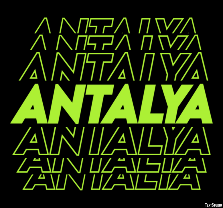Antalya Efecto de Texto