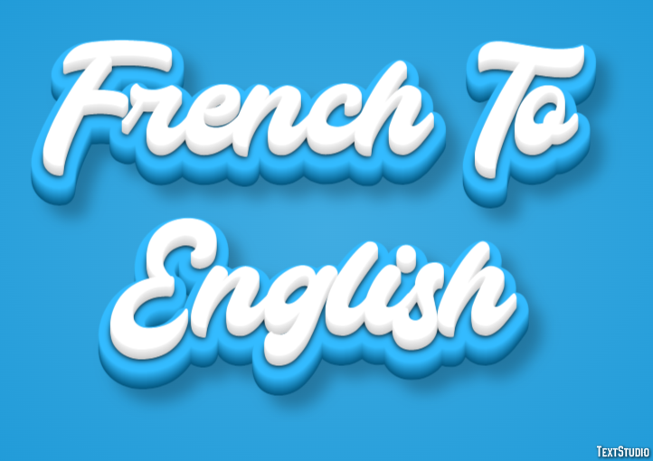 French To English Metin Efekti