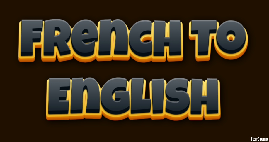 French To English Metin Efekti