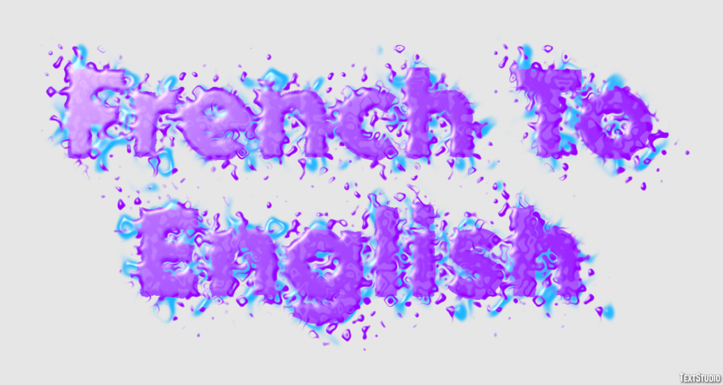 French To English Metin efekti