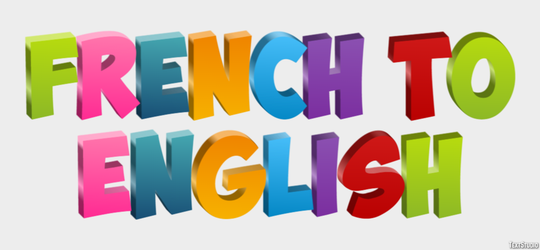French To English Metin Efekti