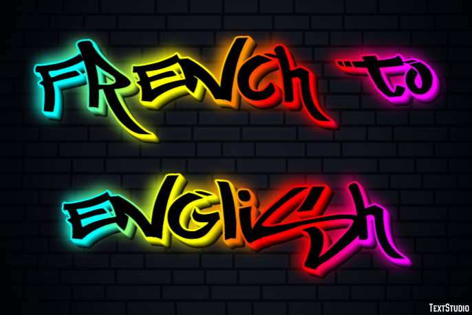 French To English Metin Efekti