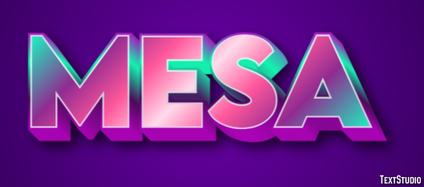 Mesa Эффект текста