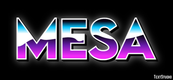Mesa Эффект текста