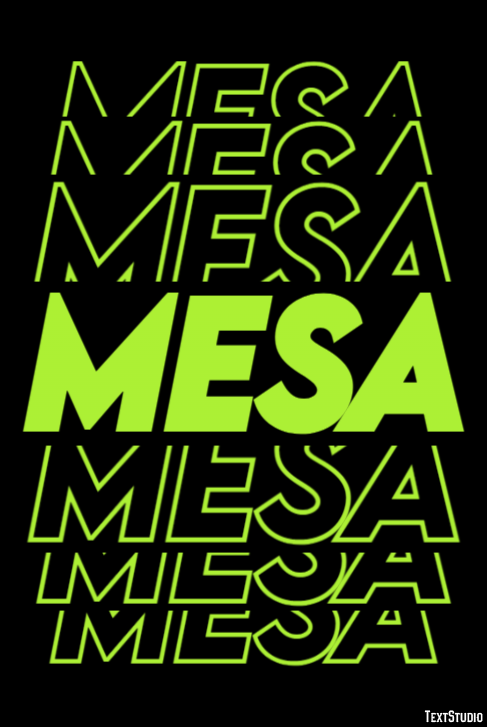 Mesa Эффект текста