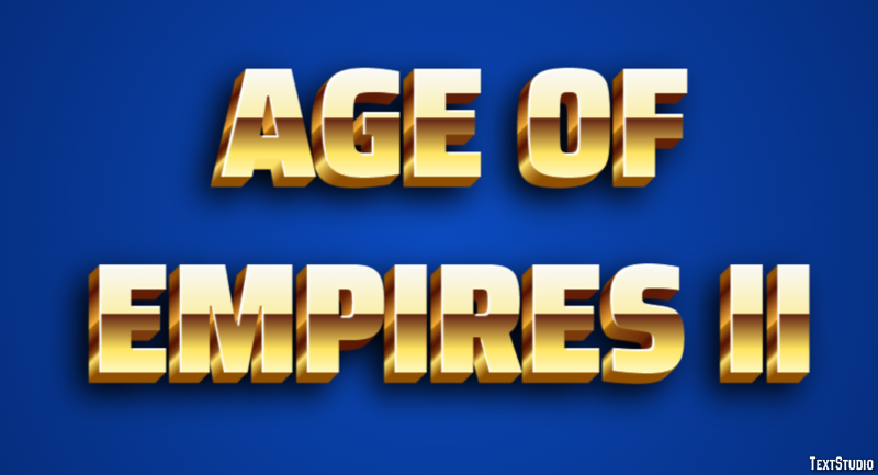 Age of Empires II Эффект текста