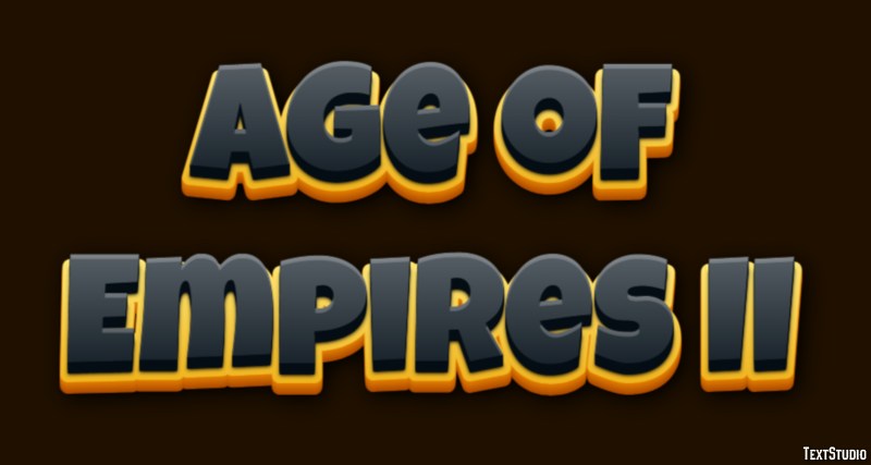 Age of Empires II Эффект текста