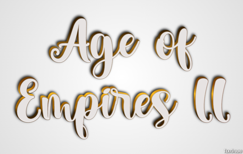 Age of Empires II Эффект текста