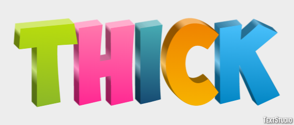 Thick Text Effect