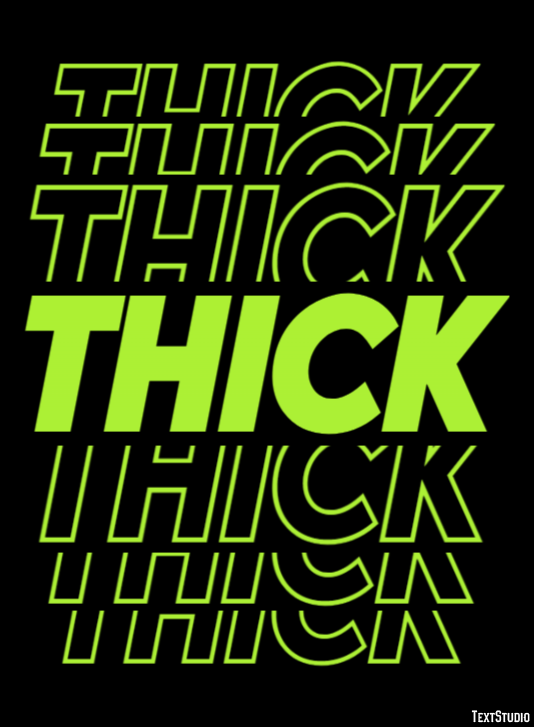 Thick Text Effect