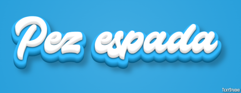 Pez espada Efecto de texto