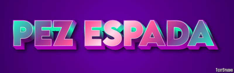 Pez espada Efecto de texto