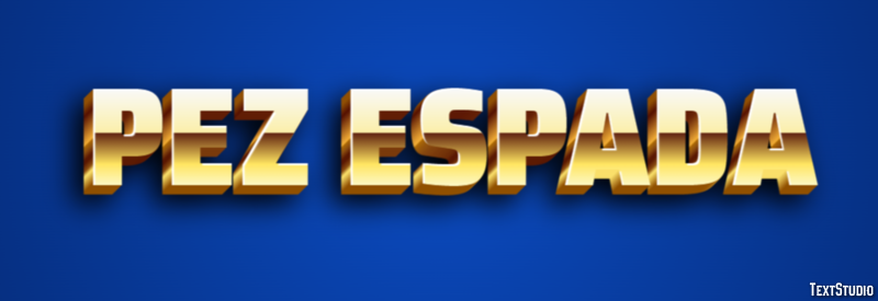 Pez espada Efecto de texto