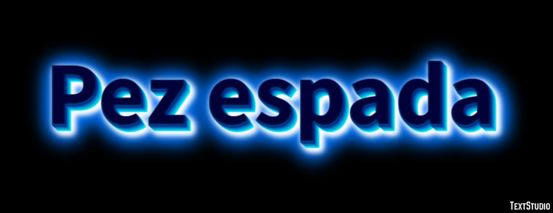 Pez espada Efecto de texto