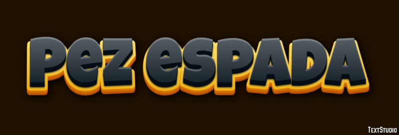 Pez espada Efecto de texto