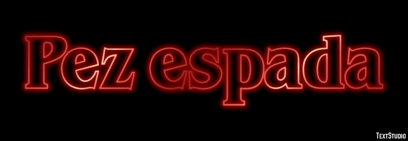 Pez espada テキスト効果