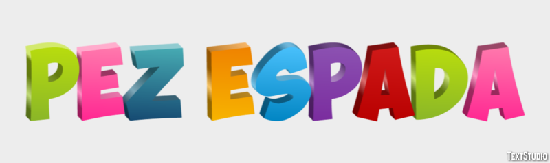 Pez espada Efecto de texto