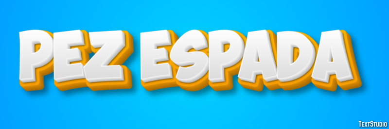 Pez espada Efecto de texto