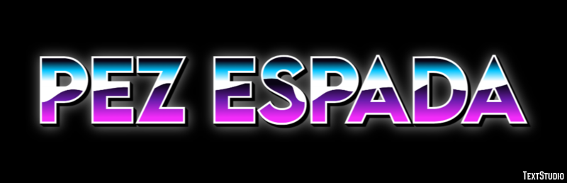 Pez espada Efecto de texto