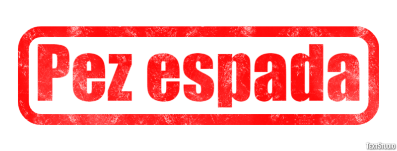Pez espada Efecto de texto
