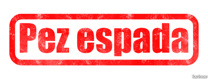 Pez espada Efecto de Texto