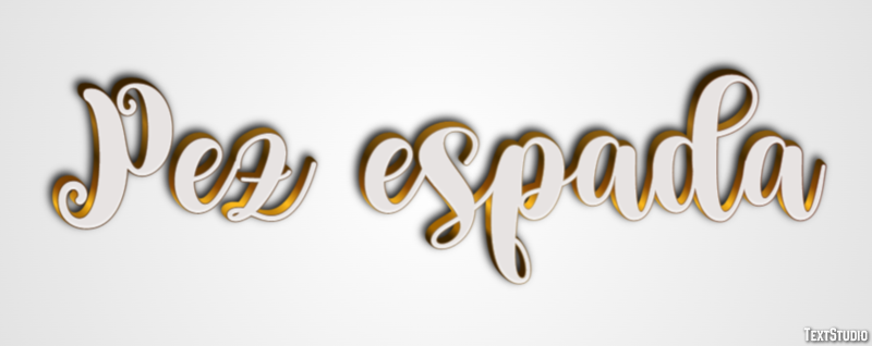 Pez espada Efecto de texto
