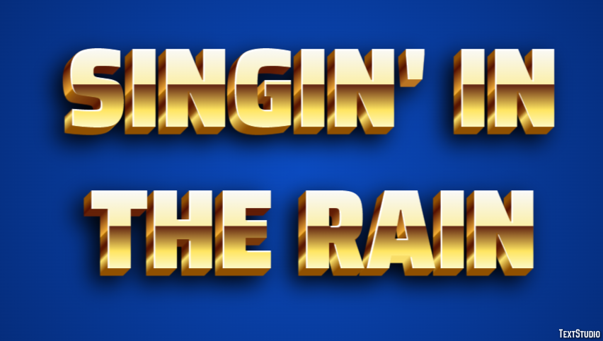 Singin' in the Rain Text Effect