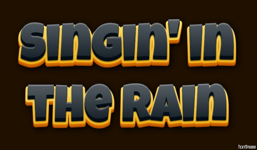 Singin' in the Rain Text Effect