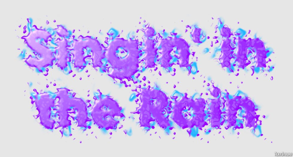 Singin' in the Rain Text Effect