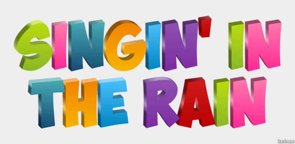Singin' in the Rain Text Effect