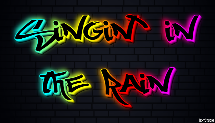 Singin' in the Rain Text Effect