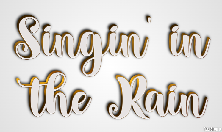 Singin' in the Rain Text Effect