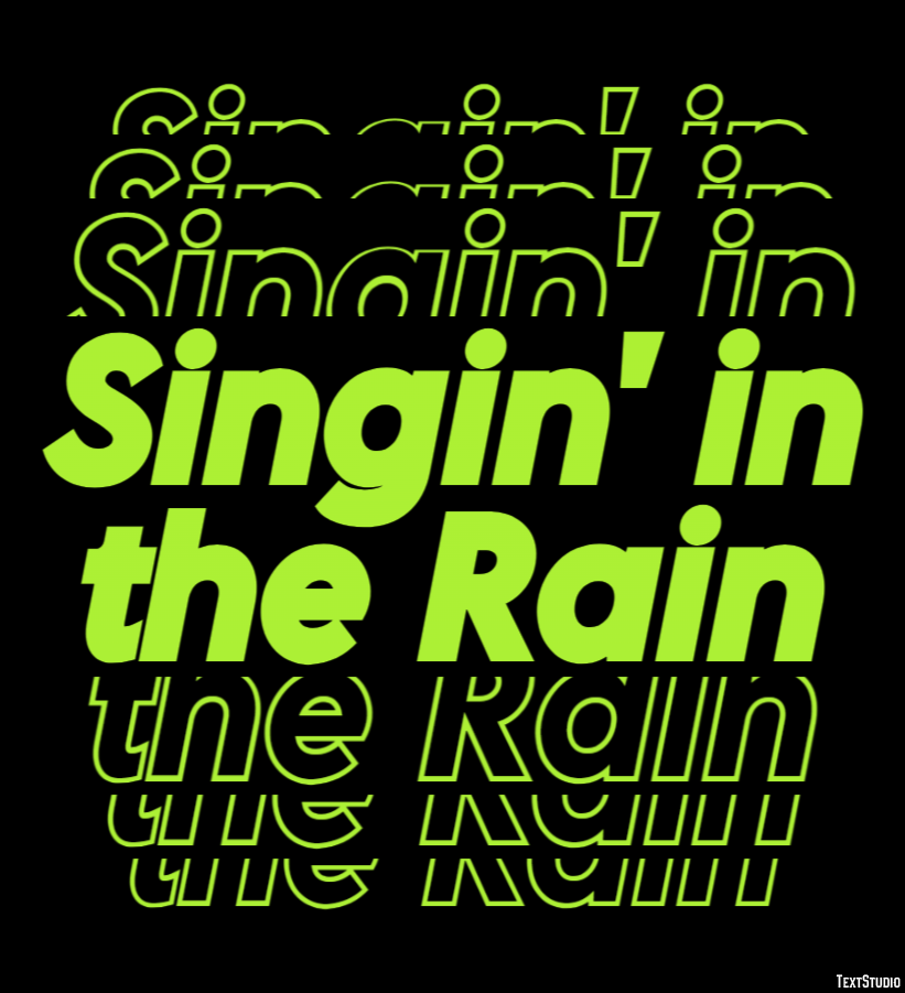 Singin' in the Rain Text Effect