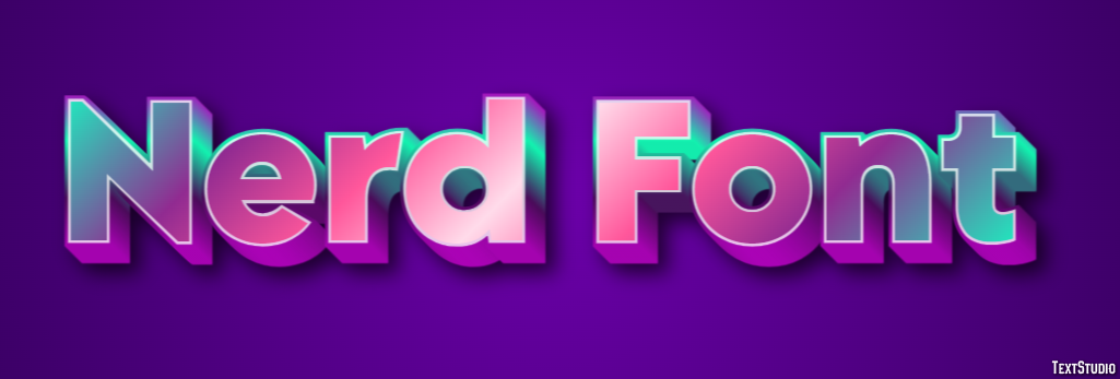 Nerd Font Texteffekt