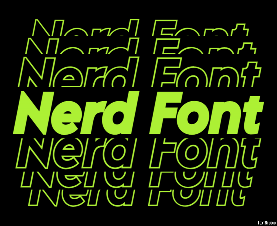 Nerd Font Texteffekt