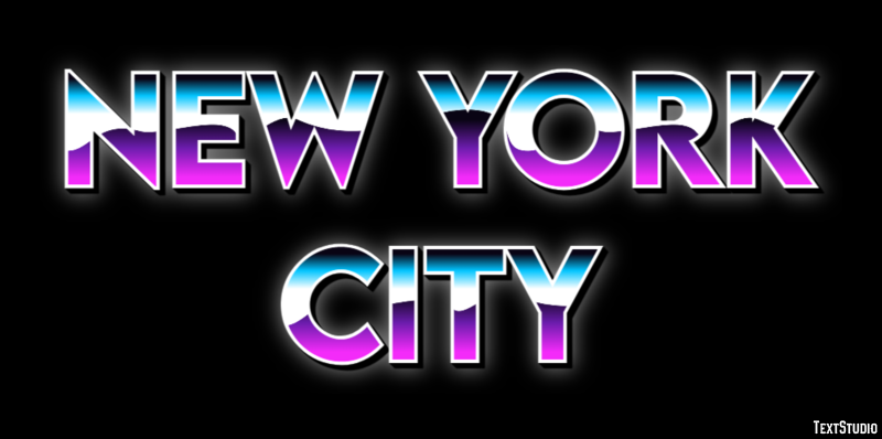 New York City Effetto testo