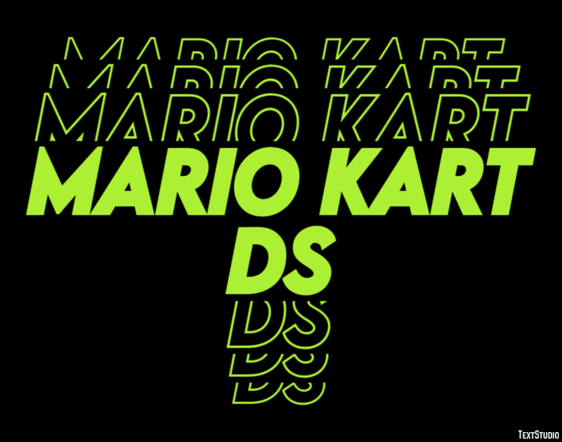 Mario Kart DS Effetto testo