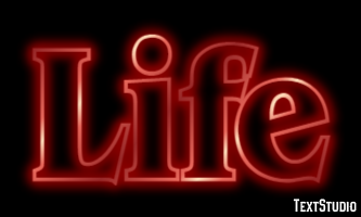 Life Эффект текста