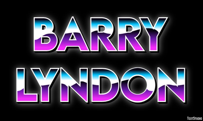 Barry Lyndon Text effect