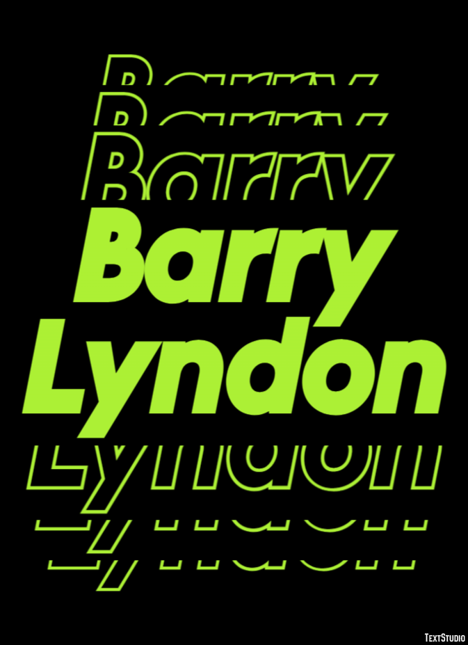 Barry Lyndon Text effect