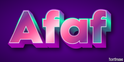 Afaf Text Effect