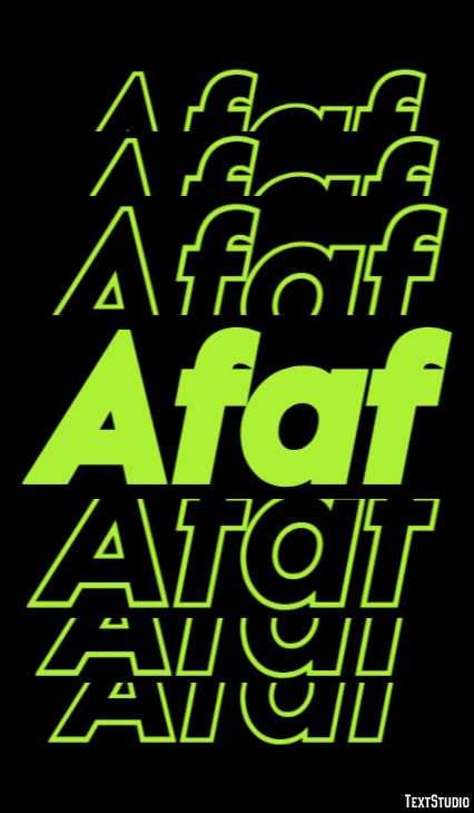 Afaf Tekst Effect