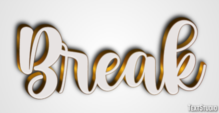 Break Text Effect