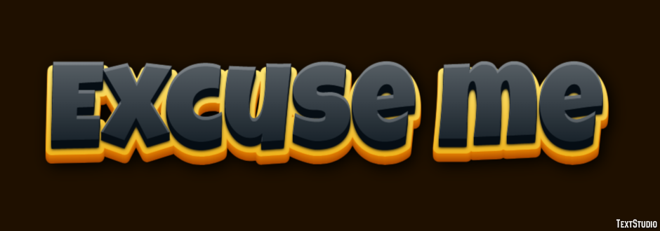 Excuse me Text Effect
