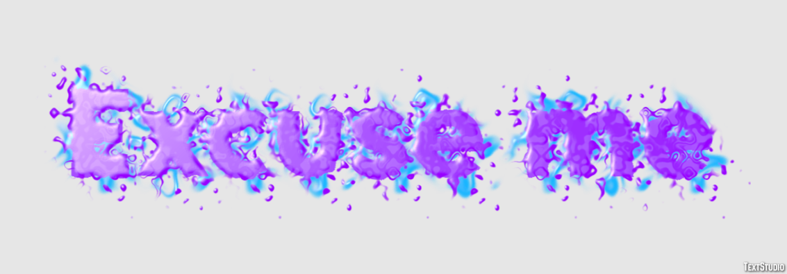 Excuse me Text Effect