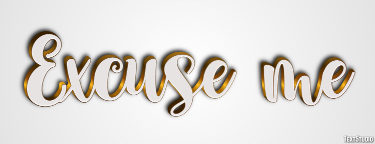 Excuse me Text Effect