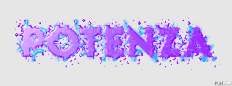 Potenza Efecto de Texto