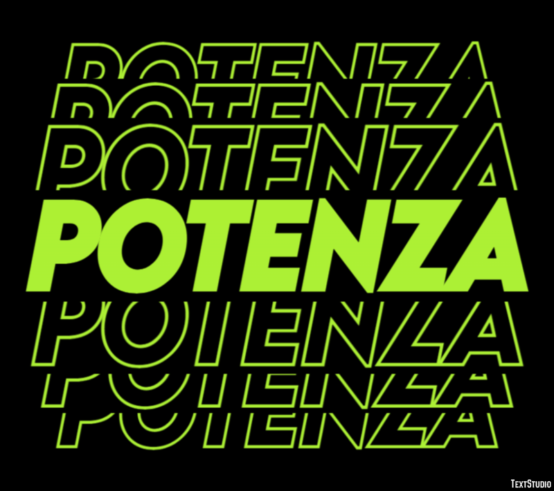 Potenza Efecto de Texto